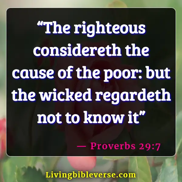 Bible Verses About The Poor Being Rich (Proverbs 29:7)