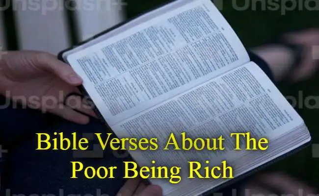 Bible Verses About The Poor Being Rich