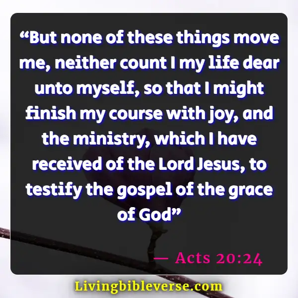 Bible Verse About Serving In The Ministry (Acts 20:24)