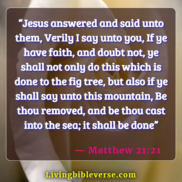 Bible Verses About God Answering Prayers (Matthew 21:21)