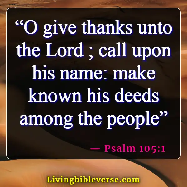 Bible Verses To Encourage Worship Team (Psalm 105:1 )