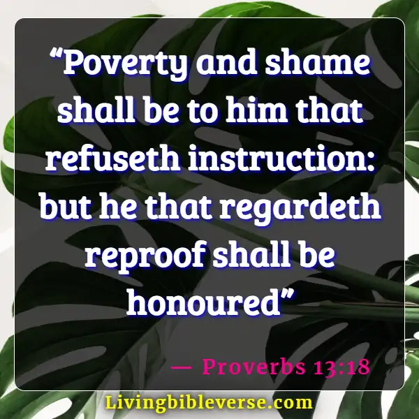 Bible Verses About Discipline (Proverbs 13:18)