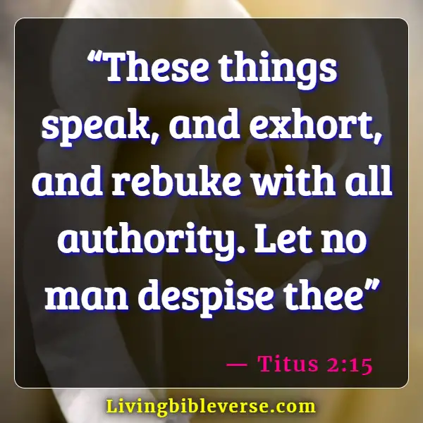 Bible Verses About Discipline (Titus 2:15)
