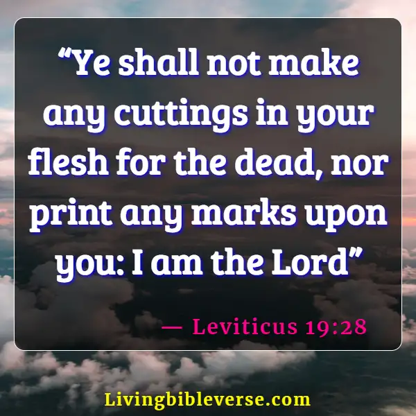 Bible Verses About Making Moral Decisions (Leviticus 19:28)