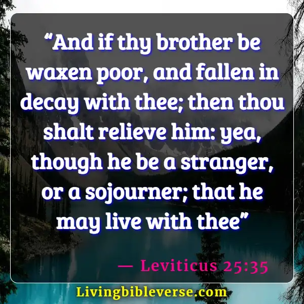 Bible Verses About Caring For The Poor And Sick (Leviticus 25:35)