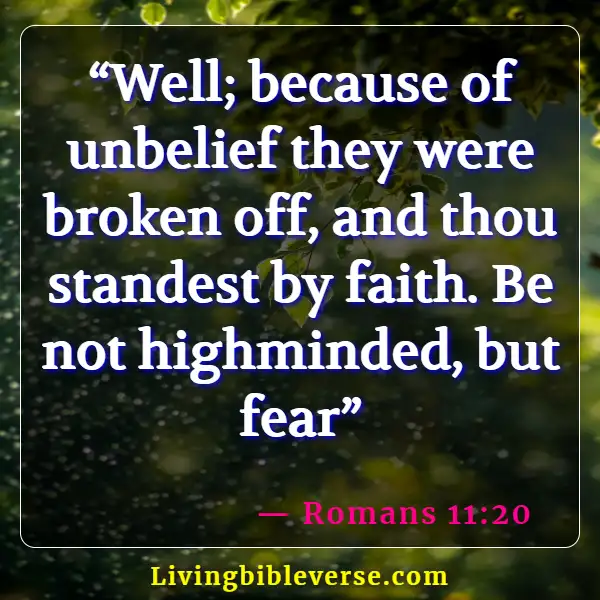 Bible Verses About Not Being Arrogant (Romans 11:20)