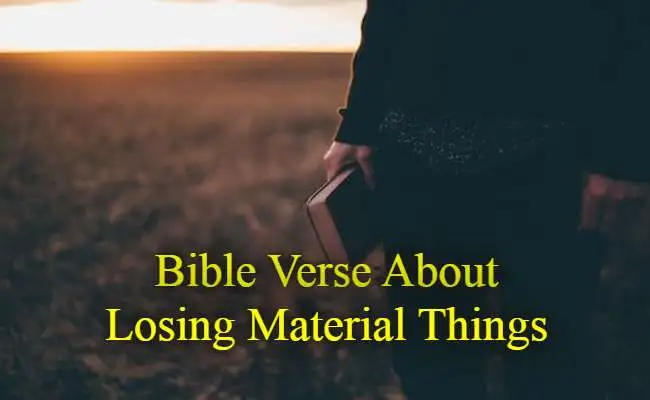 Bible Verse About Losing Material Things
