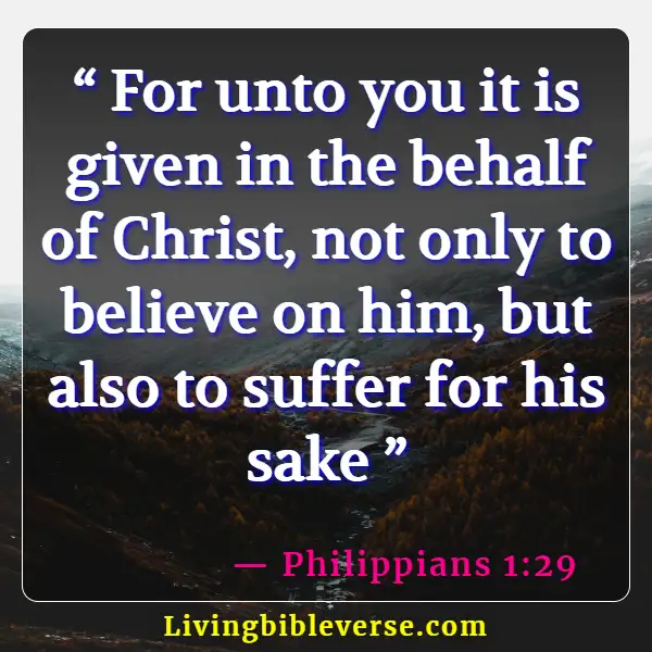Bible Verse About Suffering Being Temporary (Philippians 1:29)
