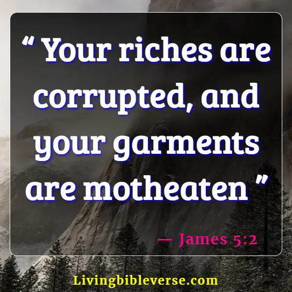 Bible Verses About Worldly Possessions (James 5:2)