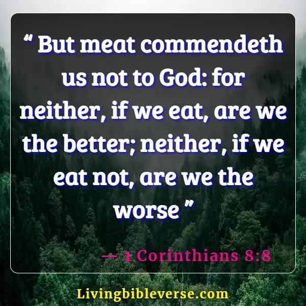 Bible Verse About Eating And Drinking Together (1 Corinthians 8:8)