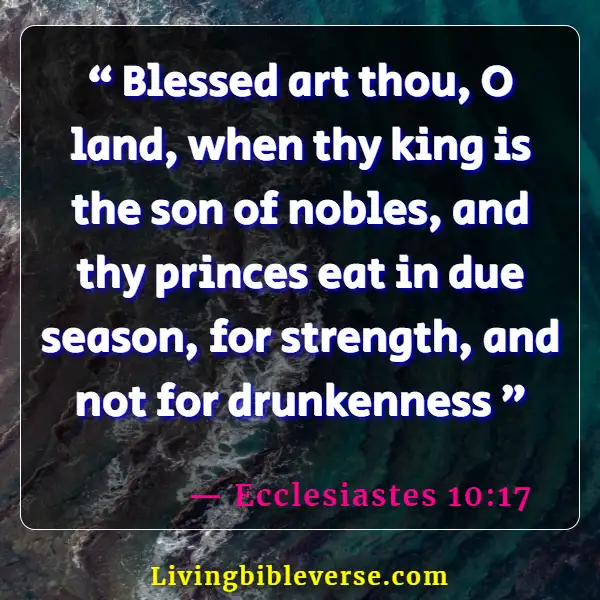 Bible Verse About Eating And Drinking Together (Ecclesiastes 10:17)