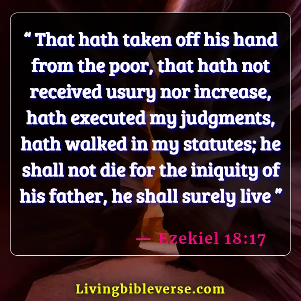 Bible Verse About Borrowing Money With Interest (Ezekiel 18:17)