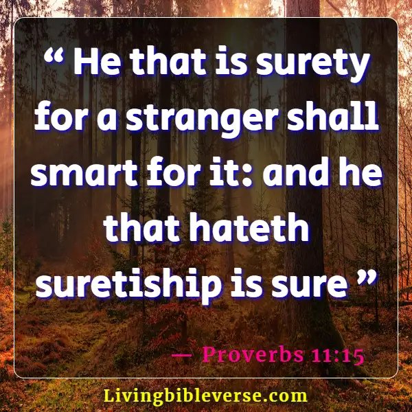 Bible Verse About Borrowing Money With Interest (Proverbs 11:15)