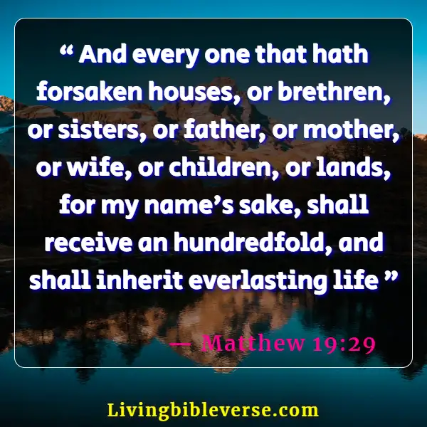 Bible Verse About Family Separation (Matthew 19:29)