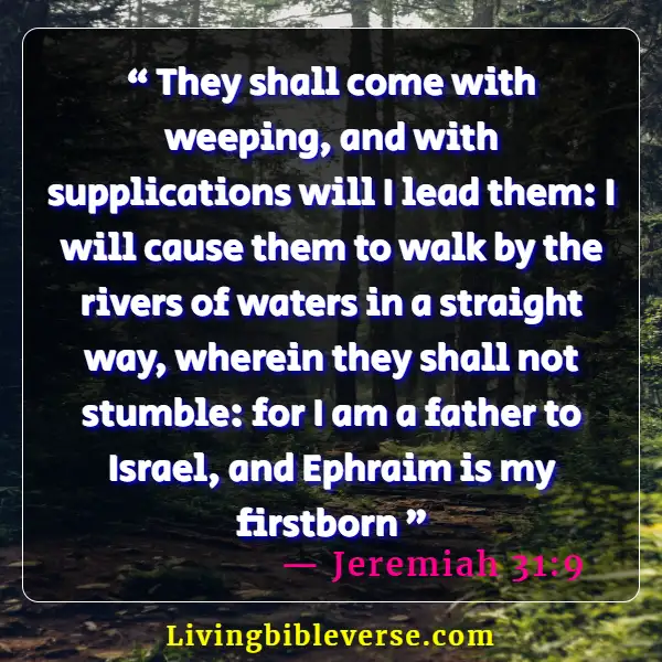 Bible Verse About Fathers Love For His Daughter (Jeremiah 31:9)