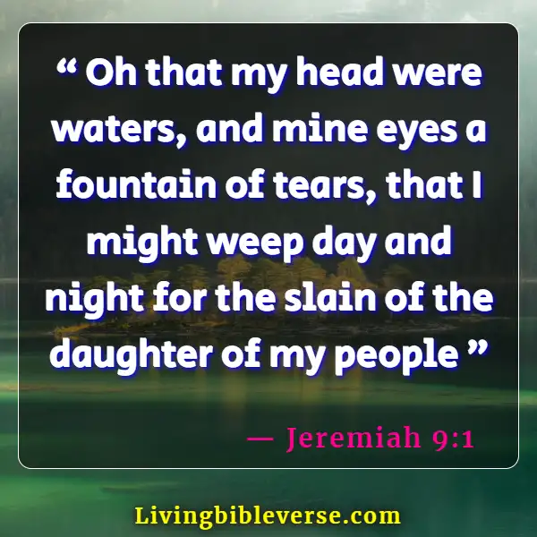 Bible Verse About God Catching Our Tears (Jeremiah 9:1)