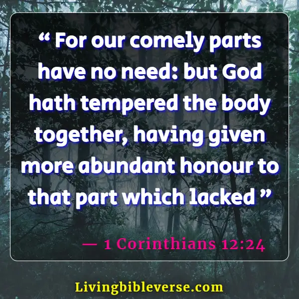 Bible Verse About Parts Of The Body Working Together (1 Corinthians 12:24)