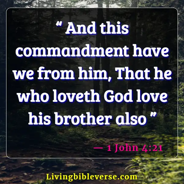 Bible Verse For Siblings Love (1 John 4:21)