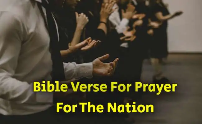 Bible Verse For Prayer For The Nation