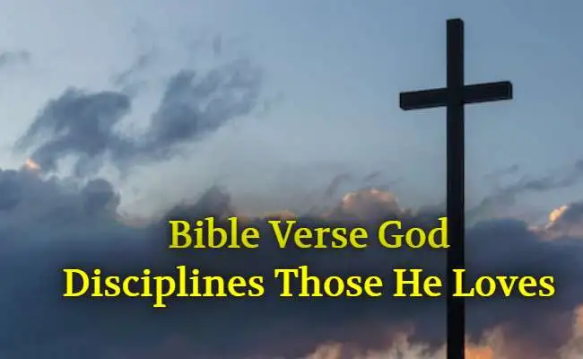 Bible Verse God :Disciplines Those He Loves