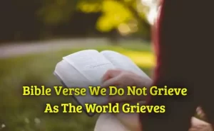 Bible Verse We Do Not Grieve As The World Grieves
